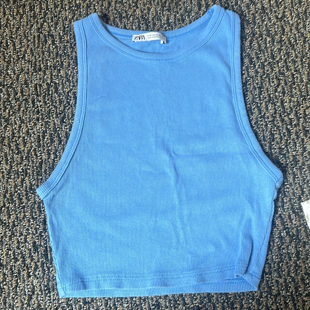 Zara blue tank